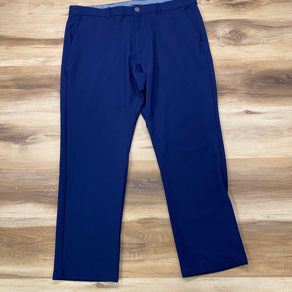 Bonobos Golf Pants 36/28 Performance Slim Fit Navy Blue Recycled Polyester
